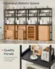 Kitchen Bakers Rack with Power Outlet  4-Tier Coffee Bar Table with Adjustable Shelf  Mini Fridge Shelf  Microwave Stand  15.7 4