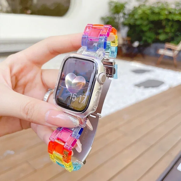 Cute Candy Rainbow Candy Strap for Apple Watch Band 49mm 45mm 41