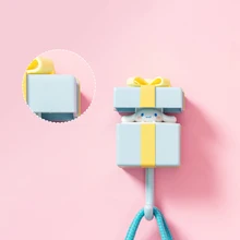 

New Decorative Hook Self-adhesive Wall Keys Coat Clothes Tower Hanger Hook Bathroom Accessories Behind-door Organizer Bag Hook