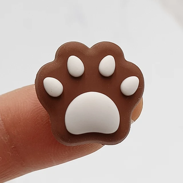 Dropshipping 1Pcs Colorful Cat Claw PVC Shoe Charm Accessories Diy Shoe Buckle Decor Fit Pins Croc Charms JIBZ Kid Party Gift C