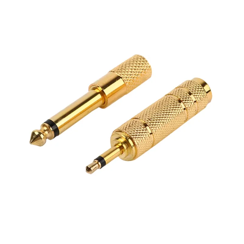 Premium Mono Audio Adapter Converter Cable with Gold-Plated Connectors - 6.5mm Female to 3.5mm Male & 3.5mm Female to 6.35mm Male