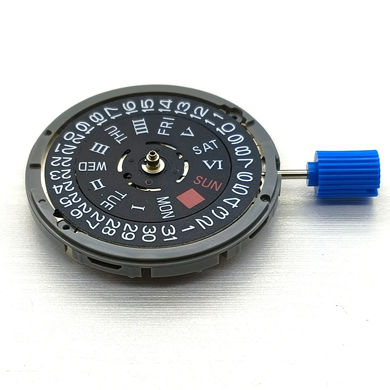 Genuine Japan NH36A Mechanical Movement Black Datewheel 3H Crown at 3.0/3.8 O'Clock Mod NH36 4R36A Automatic Mechanism 24 Jewels