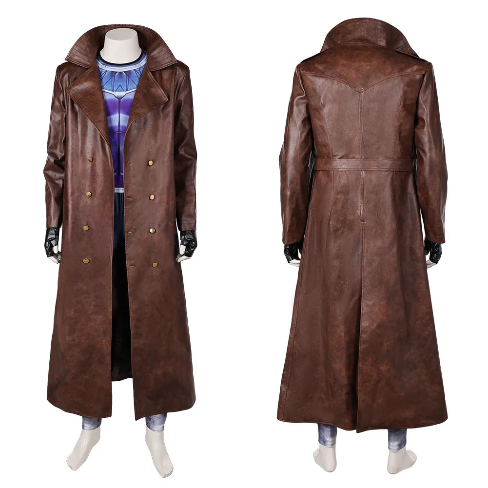 thumbnail image 1 of Disfraz de Gambit para adultos, disfraz de Deadpool, disfraz de fantasía para hombre, chaqueta, abrigo, traje de carnaval y Halloween, 1 of 4