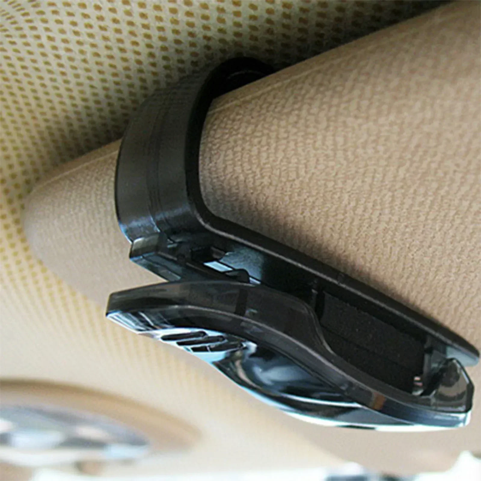 Car Sun Visor Glasses Clip - ABS Multifunctional Eyeglass Holder with Bill and ID Slot for Car Interior Accessories