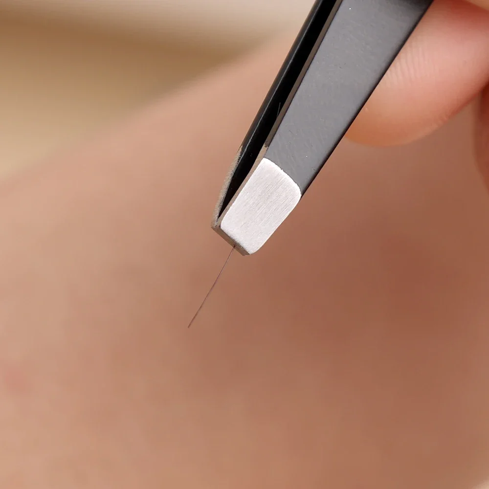 Stainless Steel Eyebrow Tweezers Slant Tip Hair Removal Makeup Tool Eyelashes High Precision Anti-Static Hair Removal Tweezers 6