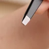 Stainless Steel Eyebrow Tweezers Slant Tip Hair Removal Makeup Tool Eyelashes High Precision Anti-Static Hair Removal Tweezers 6