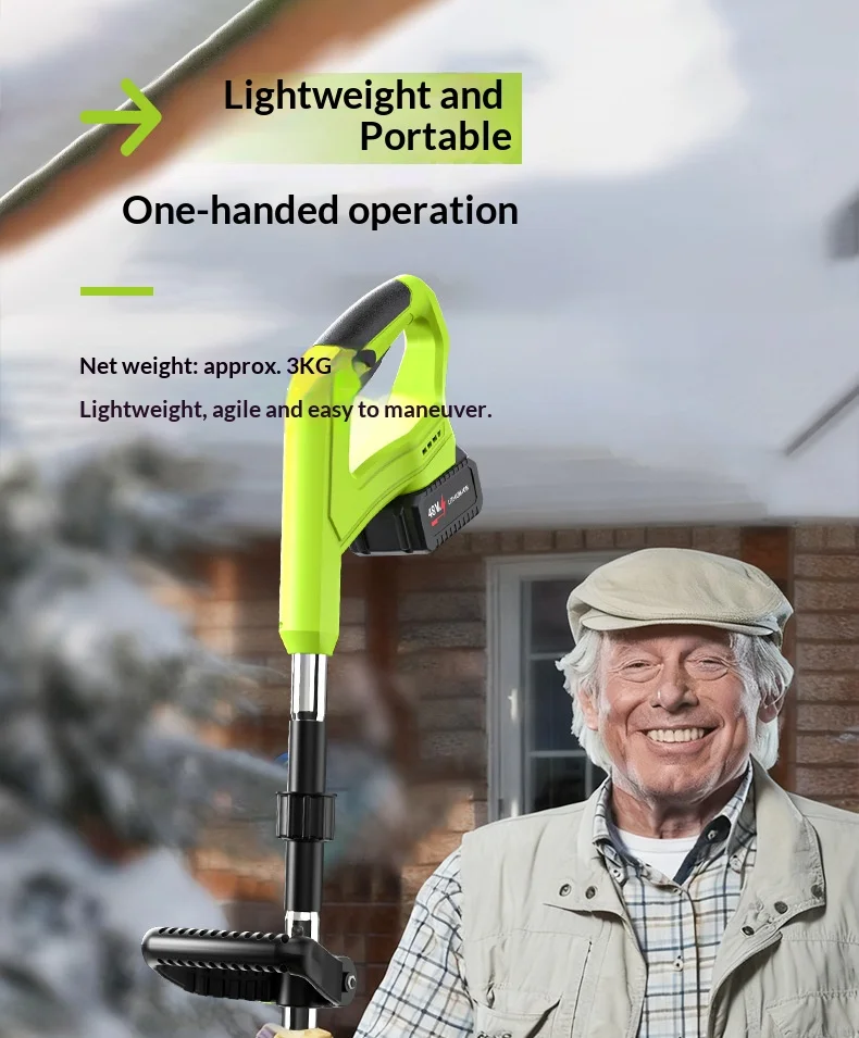 Cordless Electric Snow Shovel Blower 8M Throw Distance 900W Power for Fast Yard