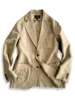 Amekaji Wear Clothes Men Cotton Khaki Casual Suit Jacket Retro Washed Distressed Niche Spring Good Quality 1