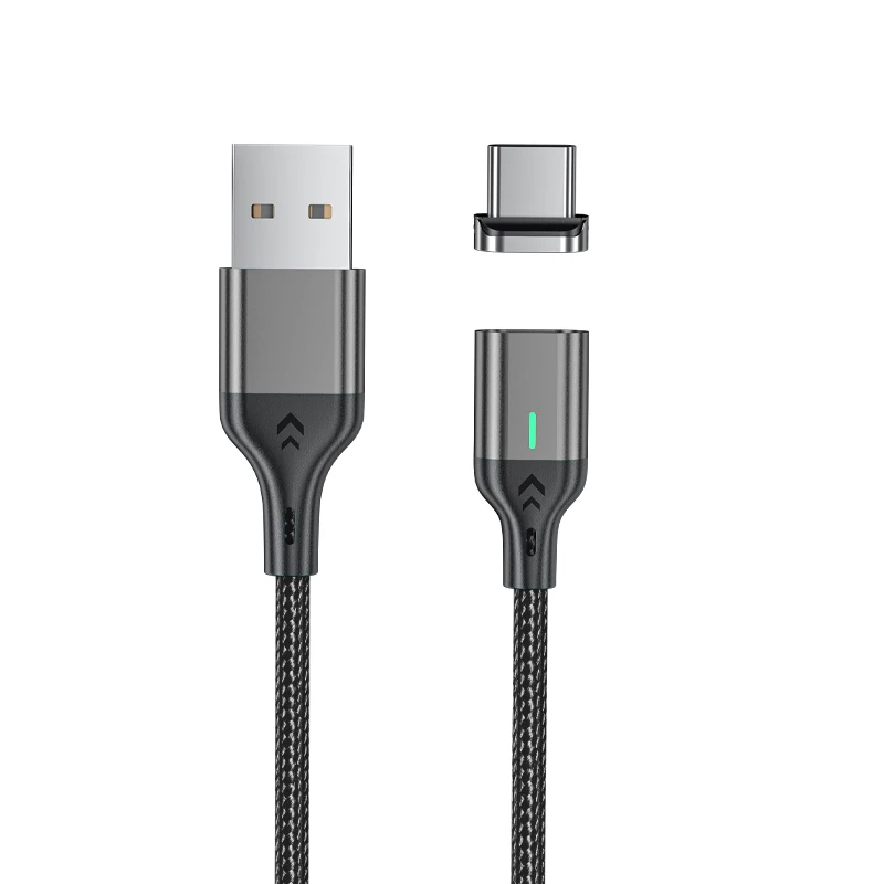 Magnetic USB Cable 3A Type C Fast Charging Cord with Quick Charge Capability