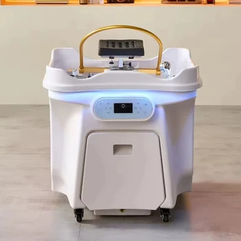 2025หัวเตียงสปาแชมพูเก้าอี้ล้างผมSalonเฟอร์นิเจอร์ย้อนแบบพกพาช่างทําผมสปาอ่างล้างจานอุปกรณ์สําหรับมืออาชีพ 1