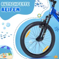 VTT enfant 20 pouces, capacité de charge jusqu'à 120 kg, Shimano 6 vitesses 3