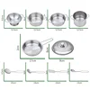 Kids Toy Pots and Pans Toys - Kitchen Play Set Pretend Cookware Mini Stainless Steel Cooking Utensils Development Toys 2