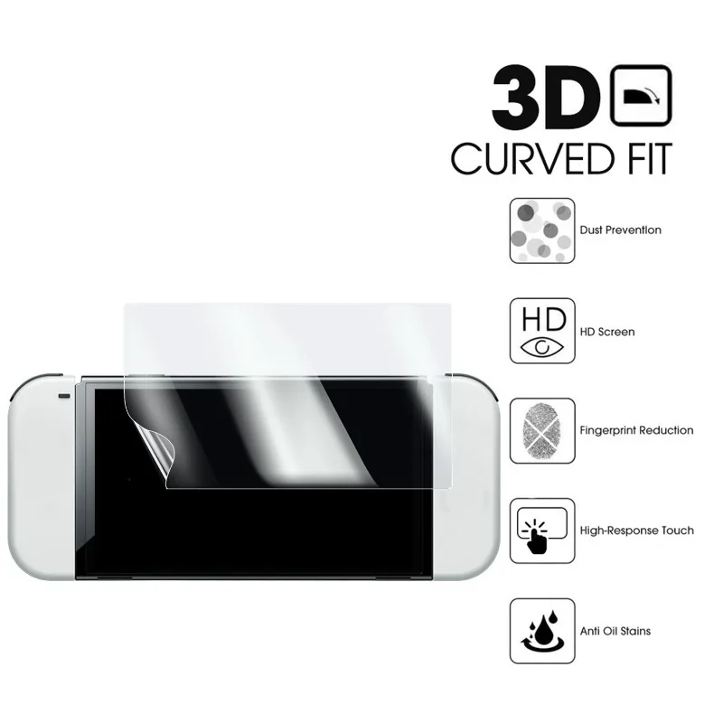 Premium Anti-Scratch PET Screen Protector Film for Gaming Consoles (1-5 Pack)