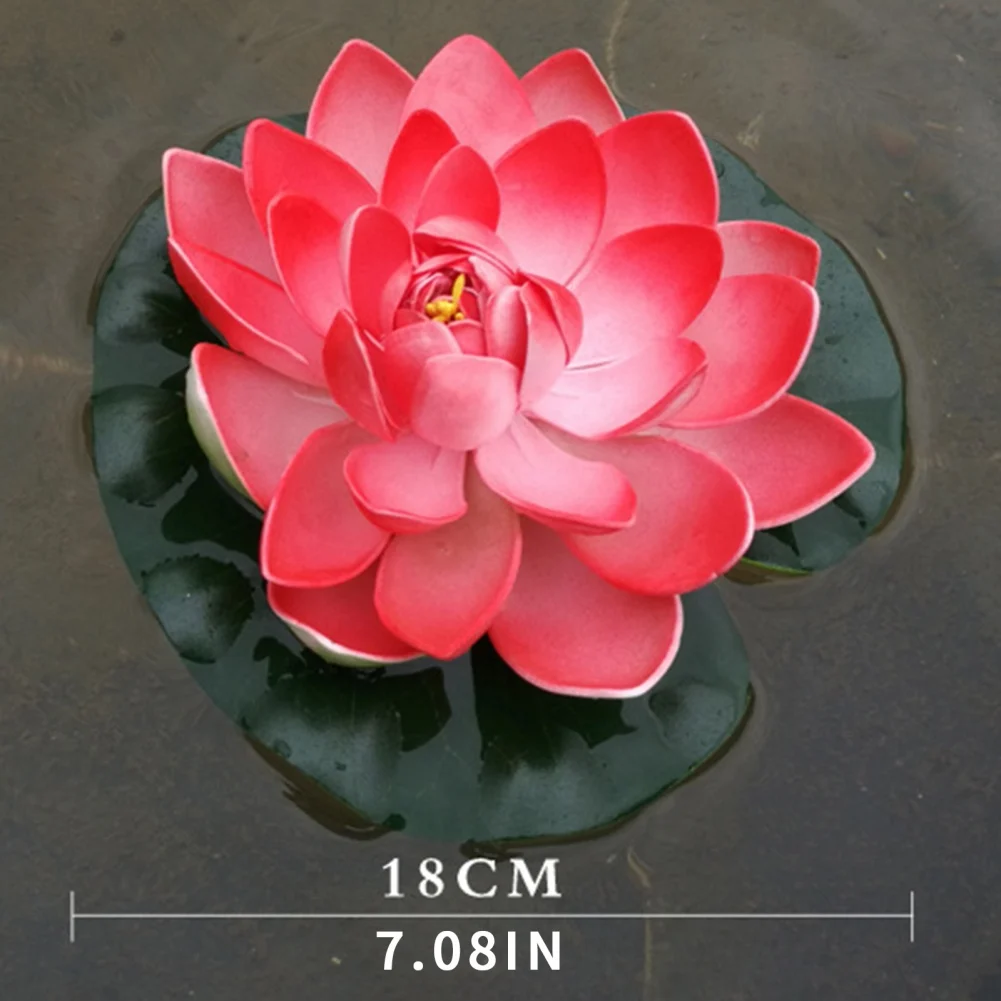 Artificial Lotus Plant Artificial Lotus Fake Plant DIY Water Lily Simulation Floating Lotus Garden Pond Fish Tank Decoration Artificial Flowers