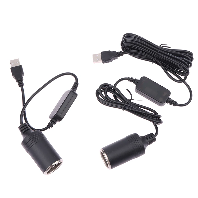 5V To 12V Car Recorder Power Cable USB Converter Power Adapter 35cm/60cm/1.2m/2m/3m Controller Plug Connector