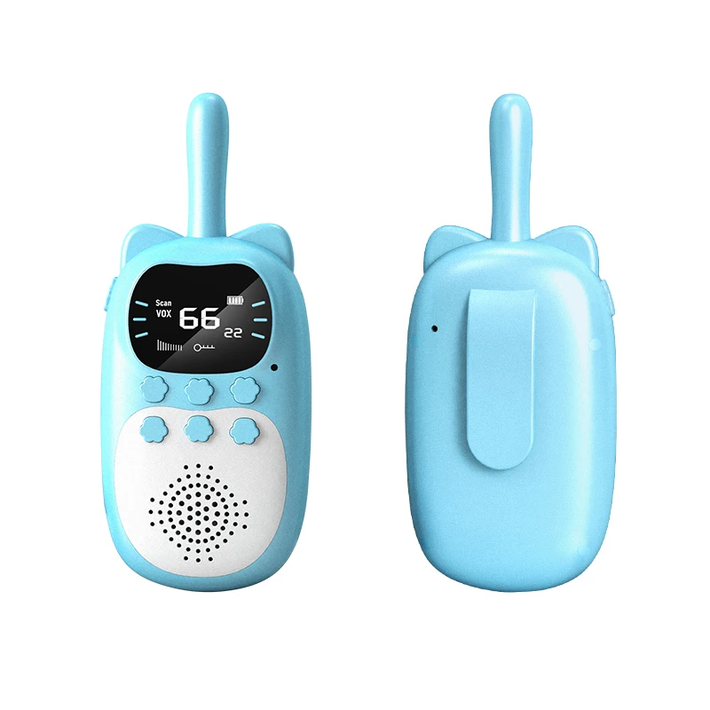 Kids Walkie Talkie 2PCS Mini Handheld Cute Phone Call Talkie Walkie Outdoor Radio Transceiver Interphone Toy Birthday Gifts 6
