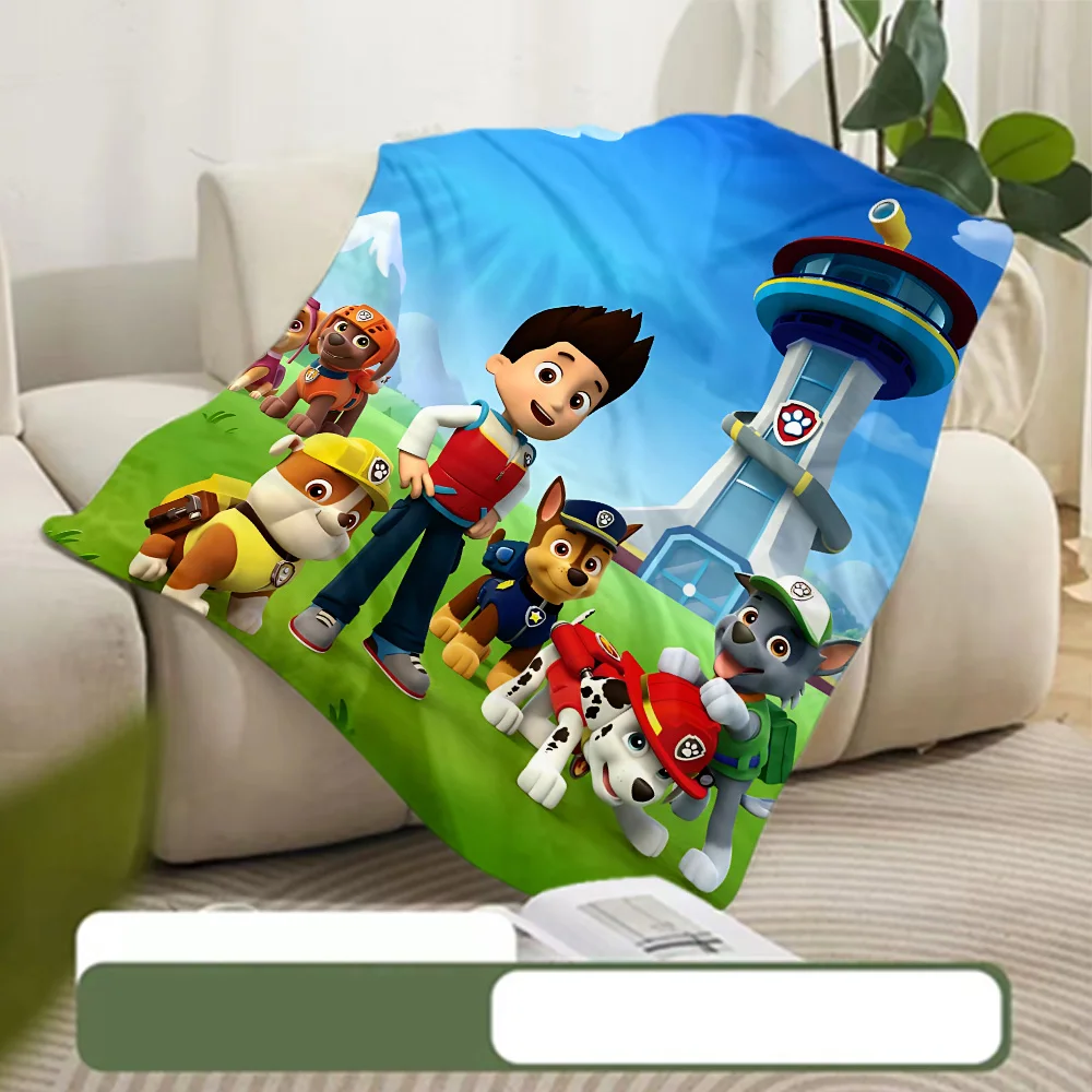 Printed Blanket Picnic Blanket Cartoon Cute P-PatrolS Warm Blanket Soft and Comfortable Cartoon P-PAWS Home Travel Birthday Gift 3