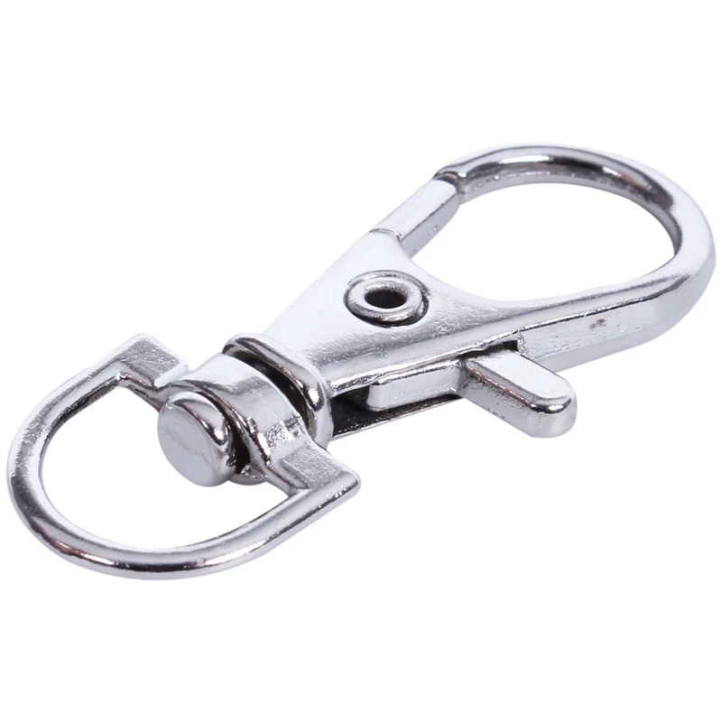 40Pcs Metal Lobster Trigger Swivel Clasp Hooks Clip Buckle Jewellery Making Arts Crafts Key Ring Keychain 35Mm