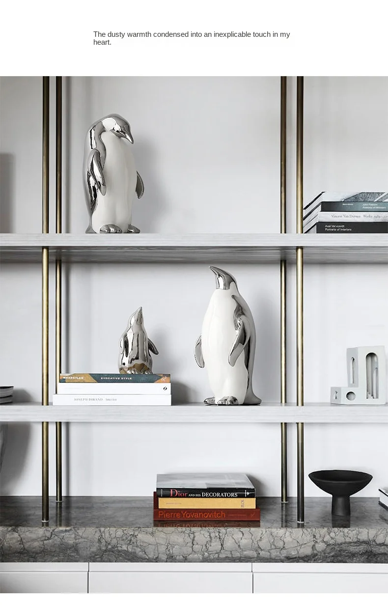Nordic Ceramic Penguin Statue