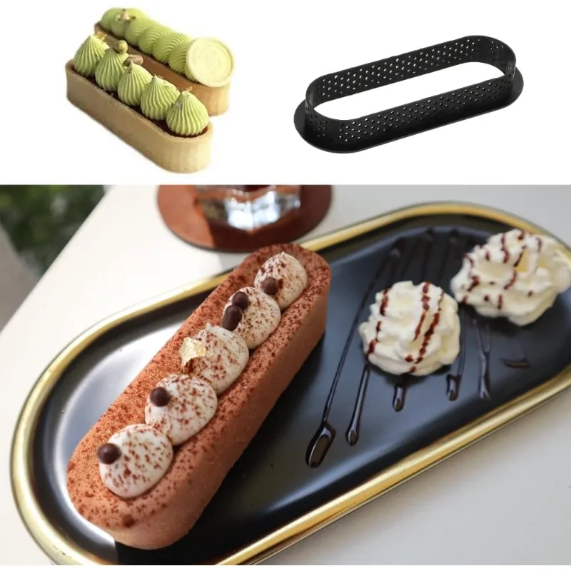 Premium Plastic Perforated Tart and Cake Ring Mold for DIY Baking Egg Tarts Mousse Desserts and Pastry Decorating Essential Tool