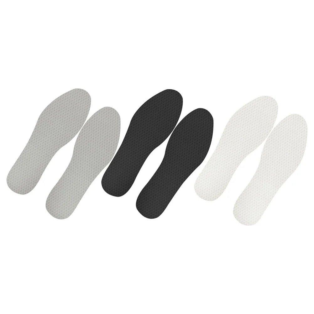 

3 Pairs Latex Insoles Shoe Inserts Boots For Men Shoes Women Emulsion Women's