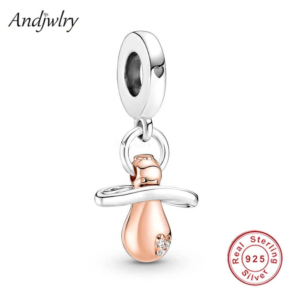 Fit Original Bracelet 925 Sterling Silver Baby Carriage and Bottle Nipple Dangle Charm Bead Necklace Bangle Jewelry Berloque 2