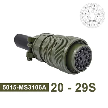 20-18 20-27 20-29ขั้วต่อข้อมูลจำเพาะทางทหาร5015มิล STD MS3102A MS3106A MS3108A เสียบ & ซ็อกเก็ต MIL-C ขั้วต่อแบบวงกลม 22