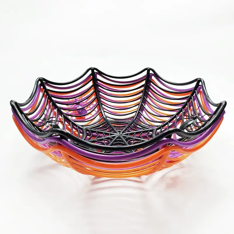 Halloween Candy Basket Spider Web Design Use for Creating Festive Atmosphere