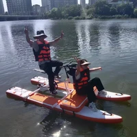 Vélo gonflable portatif de bateau de pédale pour l'équipement de loisirs d'exercice d'amusement d'eau d'été pour le parc aquatique d'équitation en plein air résidentiel 6