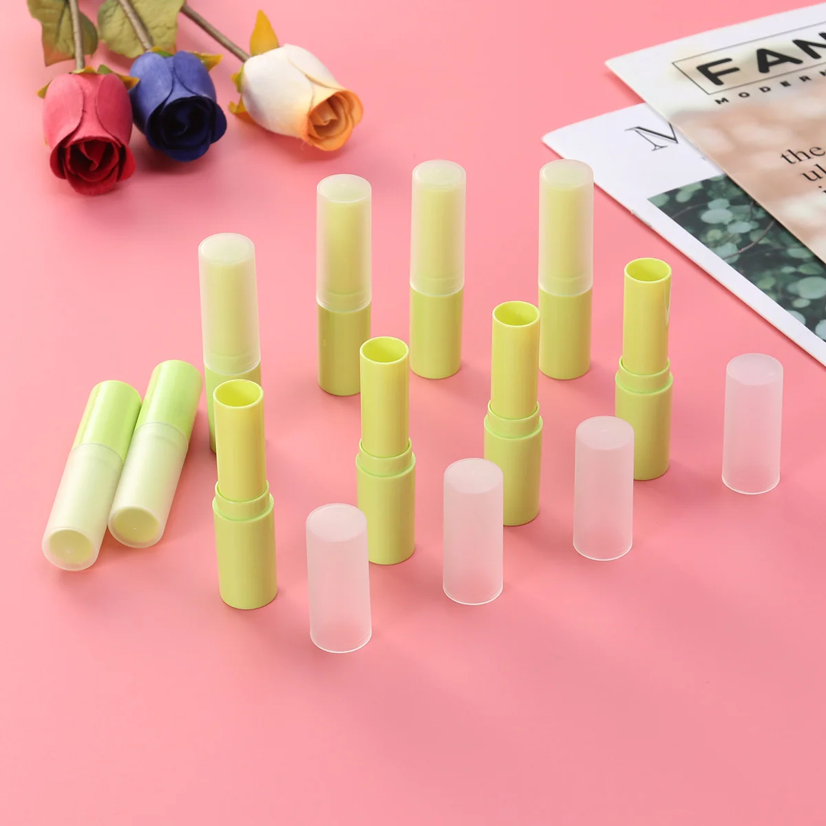 

10pcs Lip Balm Empty Tubes Refillable Lipstick Containers Creative Durable Tubes for Crafting DIY