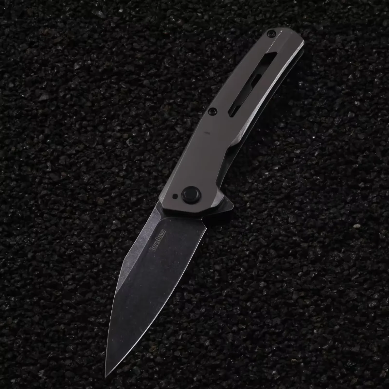 KS Flyby 1404 Assisted Flipper Gray PVD pocket 6