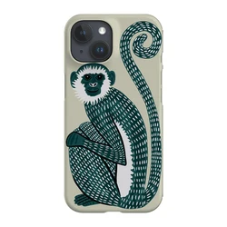 Luxury Mint Monkey Double - Layer Phone Case with Premium Back Cover - iPhone 14 Plus (FLR - 299FLR2505261109)