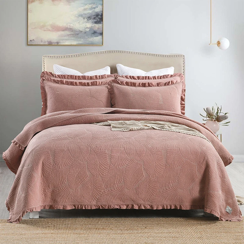 

Quilted Cotton Bedspread On The Bed Summer Blanket For Double Queen Size Bed Cover Couple Quilts Bed Linen Bed Spread Clothes