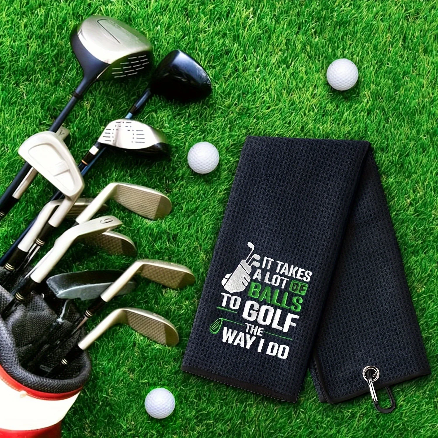 Funny Microfiber Premium Golf Towel Embroidered Golf Towels Bags Men&Women Accessories Men Golfers golf towel