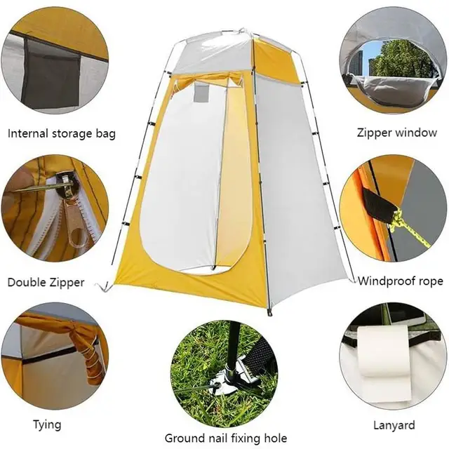 ABAHUB Pop-Up Privacy Tent - Portable Outdoor Changing Room for Camping, Beach & Toilet, Instant Setup Dressing Shelter 2
