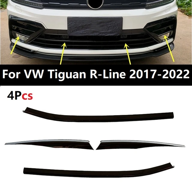 4PCS Front Grille Grill Moulding Strips Fog Light Cover Trim Styling  Mouldings ABS Glossy Black For VW Tiguan R-Line 2017-2022 - AliExpress