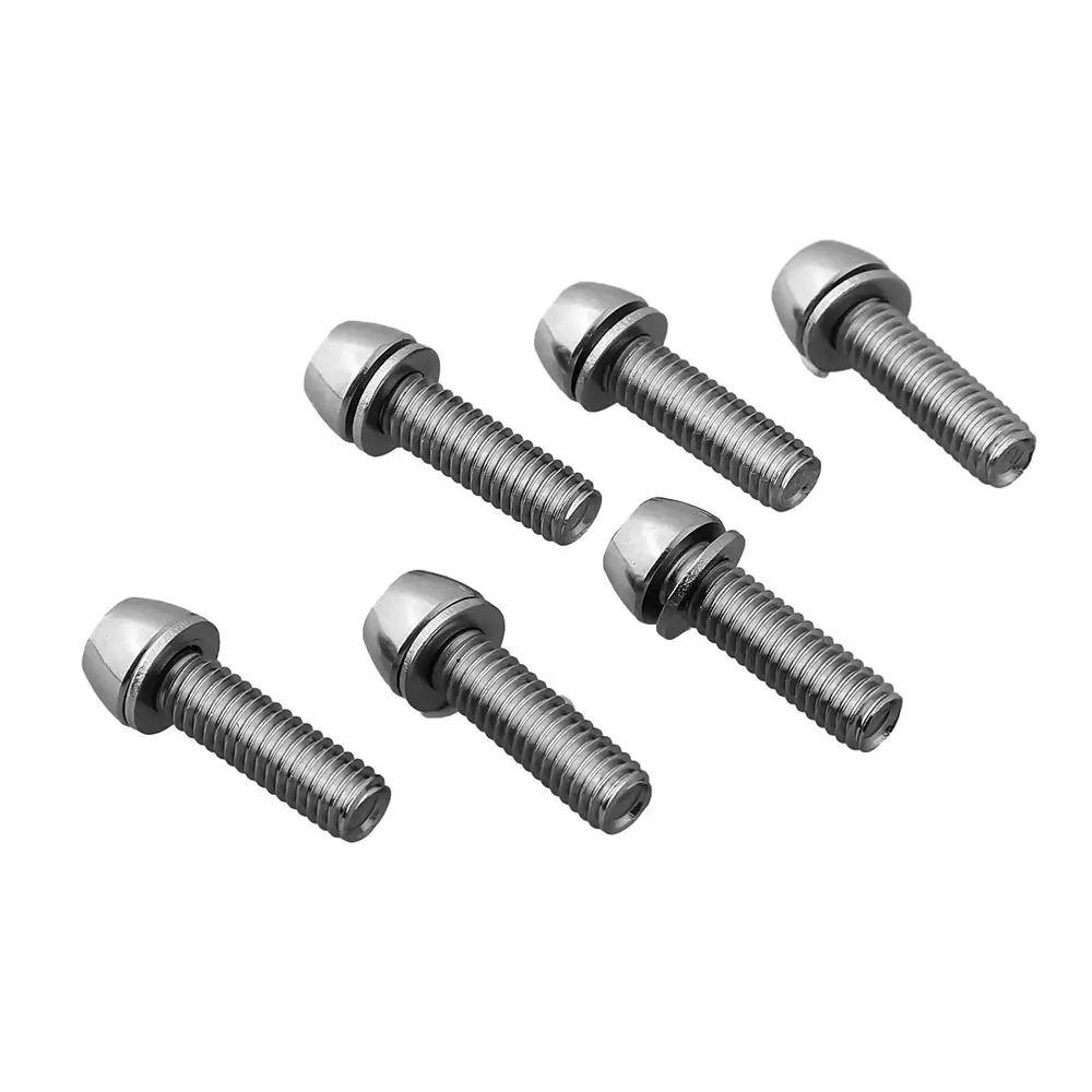 12 Stück Fahrradteile Fahrradlenker-Schrauben Reparaturzubehör Edelstahl Fahrradvorbau-Schrauben M5/M6*20mm Universal – Detail 7