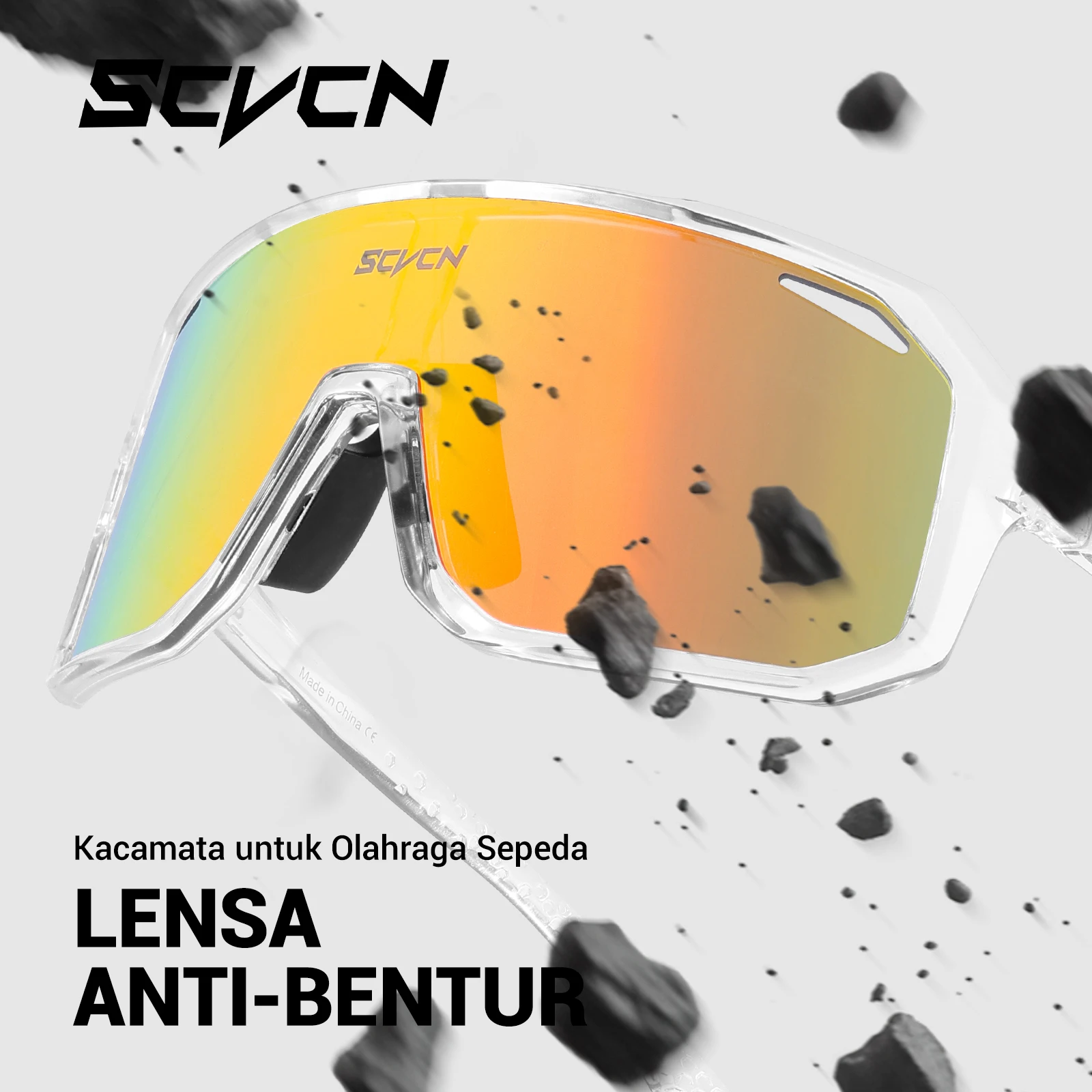 SCVCN Men Women Outdoor Bike Cycling Glasses UV400 Sport Sunglasses Mountain Bicycle Riding Eyewear Driving Fishing Running