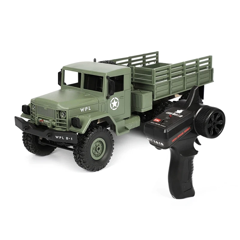 WPL 1:16 B16 2.4G Remote Control Military Truck RTR/KIT Version Six-Wheel Drive Simulation Toy Climbing Car Model Holiday Gift 6