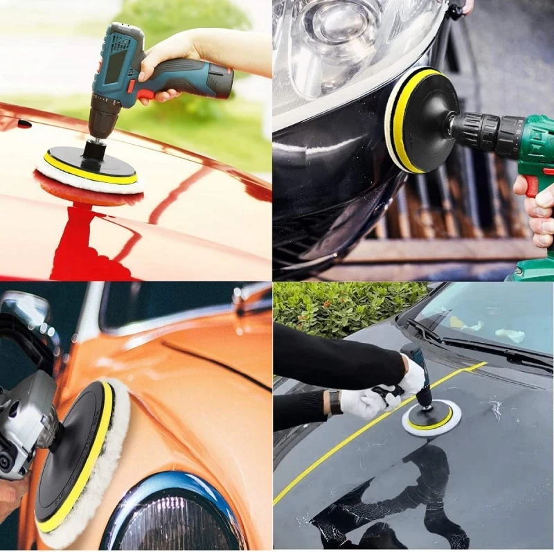 Wool Polishing Disc Car Waxing Polishing Car Paint Care Polisher Pads Auto Washing Accessories 3 4 5 inch