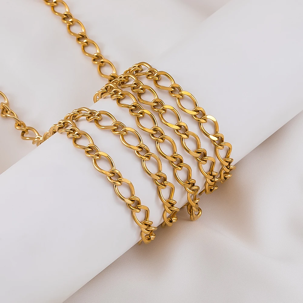 Stainless Steel Twisted Link Chain for DIY Jewelry and Accessories - Various Lengths