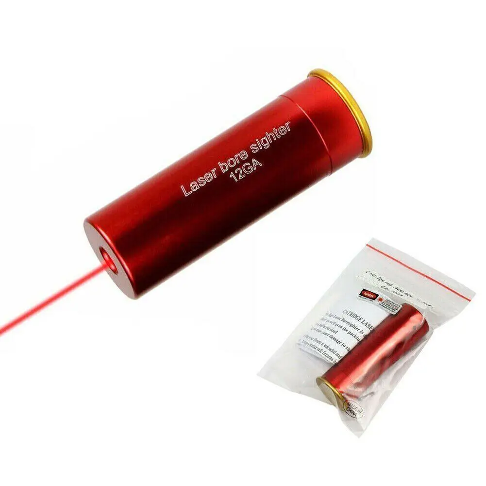 12GA Red Dot Laser Bore Sight Brass Shotgun Rifle Boresighter Cartridge 12 Gauge