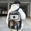 Clear Backpack for School Heavy Duty PVC Transparent Bookbag School Bag for Girls Teens Stadium Approved See Through Backpack 2