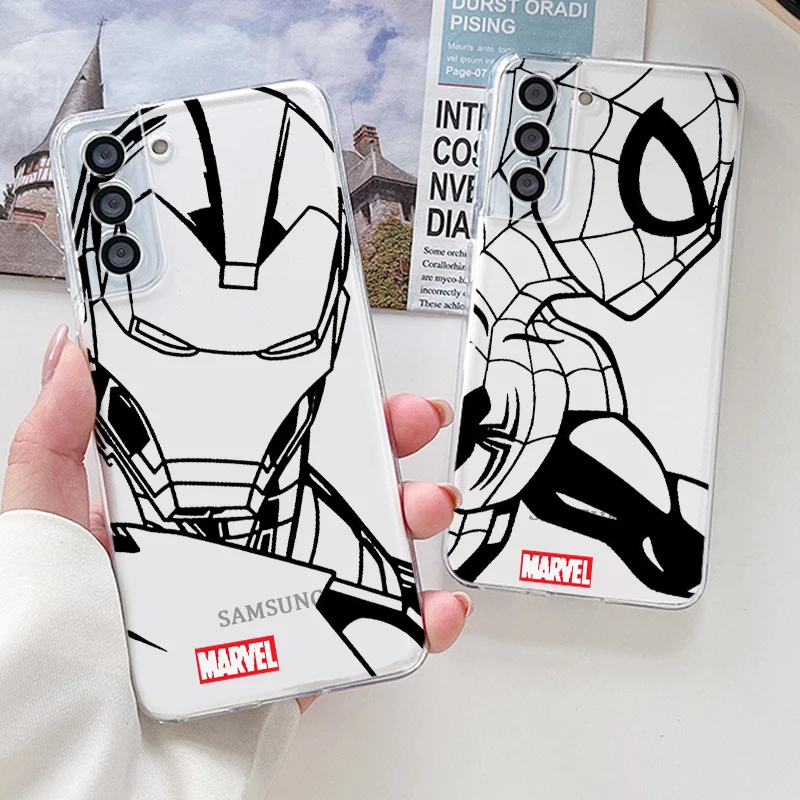 

Marvel Avengers Venom Art For Samsung Galaxy S23 S22 S21 S20 FE S10 S10E S9 Plus Ultra Pro Lite 5G Transparent Phone Case