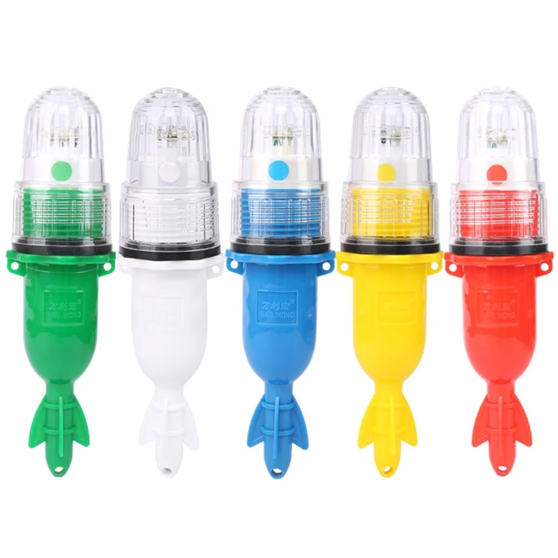 

2024 New LED Underwater Fishing Light Portable Automatic Light-operated Waterproof Monochromatic Flashing Lamp Lures Fish Light