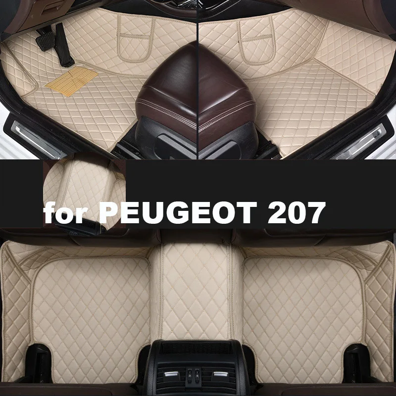 

Autohome Car Floor Mats For PEUGEOT 207 2009-2014 Year Upgraded Version Foot Coche Accessories Carpetscustomized