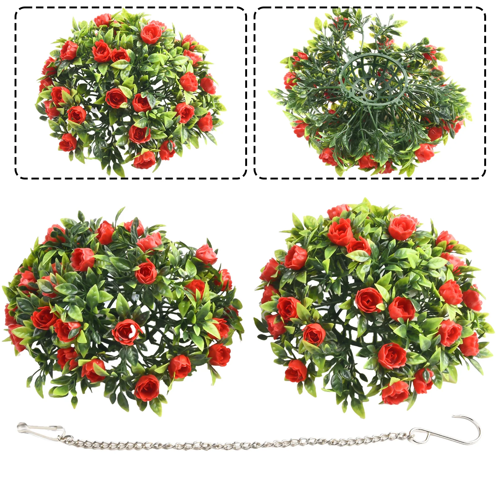 

Landscaping Grass Ball Home Garden Artificial Basket Plant Birthday For Home Garden Rose Flower Balls High Quality