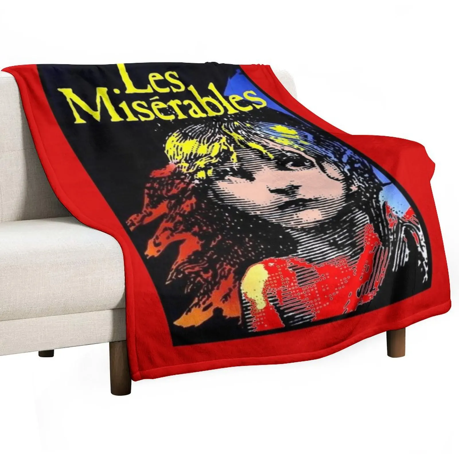 

LES MISERABLES: Restored Colorized Advertising Print Throw Blanket Polar Summer Beddings Decorative Throw Blankets