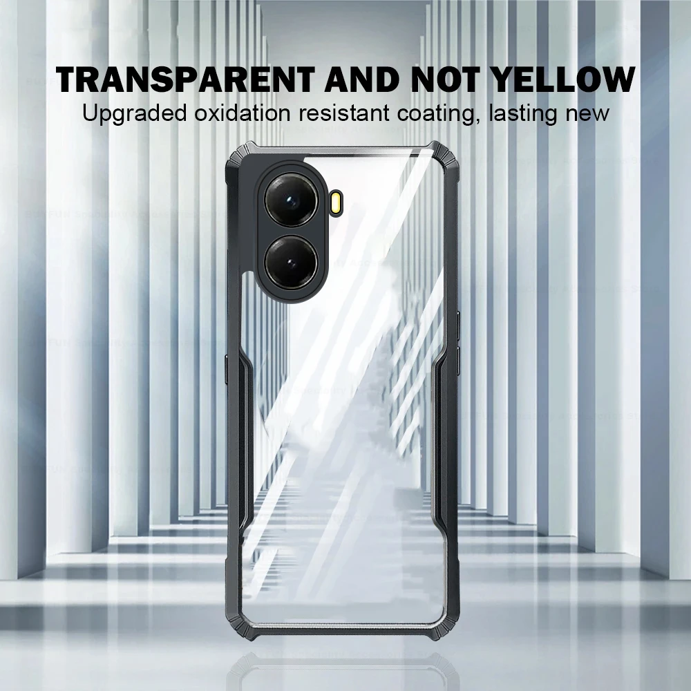 Transparent Acrylic Back Phone Cover | Shockproof Shells