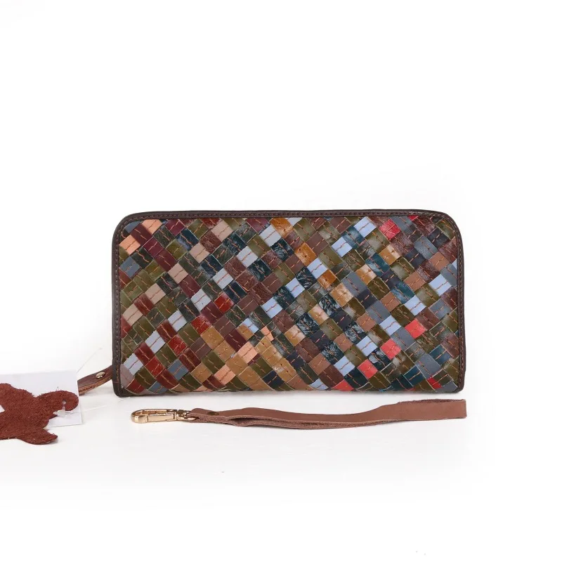 

Women's Wallet 2022 New Handwoven Sheepskin Long Wallet Small Fresh Leisure Colorful Small Square Bag Wholesale wallets